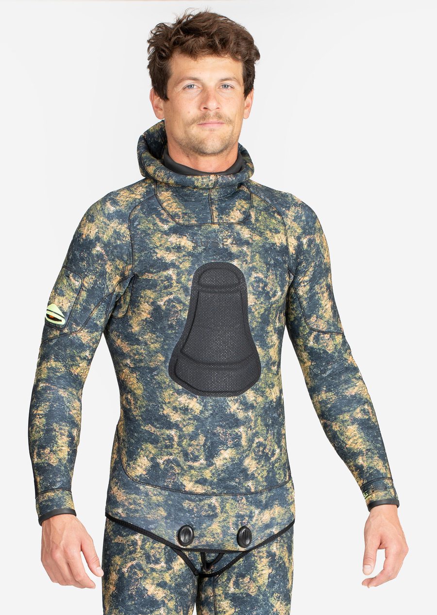 Veste de chasse sous-marine Subea SPF 900 camouflage 5 mm